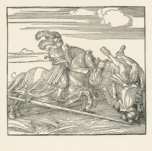 Německý turnaj, asi 1517-18 (dřevoryt) od Albrecht Dürer or Duerer
