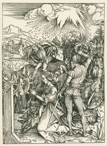 Umučení svaté Kateřiny Alexandrijské, asi 1498 (dřevoryt) od Albrecht Dürer or Duerer