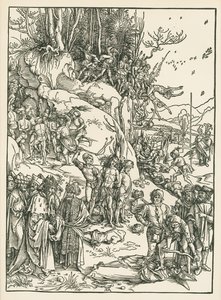 Umučení deseti tisíc, asi 1496 (dřevoryt) od Albrecht Dürer or Duerer