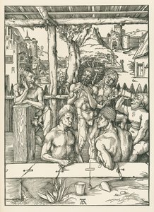 Pánská lázeň, asi 1496-97 (dřevoryt) od Albrecht Dürer or Duerer