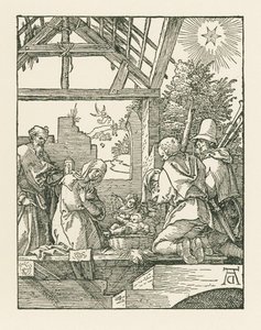 Narození Páně, asi 1510 (dřevoryt) od Albrecht Dürer or Duerer