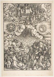 Otevření páté a šesté pečeti z Apokalypsy od Albrecht Dürer
