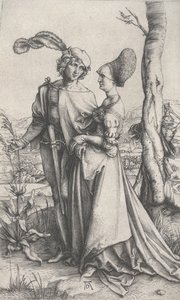The Promenade, c.1496-1497 (rytina) od Albrecht Dürer