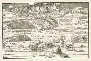 Obléhání pevnosti. Pravý blok od Albrecht Dürer or Duerer