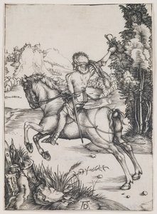 Malý kurýr, asi 1496 (rytina) od Albrecht Dürer or Duerer