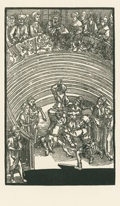Divadlo, asi 1492-93 (dřevoryt) od Albrecht Dürer or Duerer