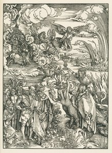 Babylonská děvka. Zjevení svatého Jana, asi 1496-97 (dřevoryt) od Albrecht Dürer or Duerer