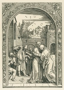 Setkání Joachima a Anny u Zlaté brány od Albrecht Dürer or Duerer