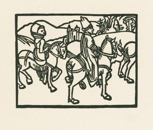 Kníže na koni, asi 1489-90 (dřevoryt) od Albrecht Dürer or Duerer