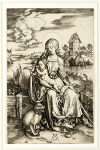 Panna a dítě s opicí od Albrecht Dürer