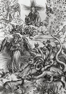 Žena z Apokalypsy a sedmihlavý drak, Apokalypsa od Albrecht Dürer