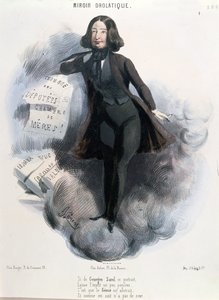Karikatura George Sandové (1804-76) kolem roku 1848