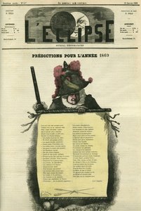 Předpovědi na rok 1869. Obálka v “” L