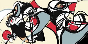 Abstraktní kubistické tváře od Alejandra Winkhaus