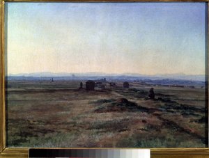 ""Pohled na Via Appia (Appian Way) při západu slunce"" Malba Alexandra Ivanova (1806-1858) 1845 Státní Treťjakovská galerie, Moskva od Aleksandr Andreevich Ivanov