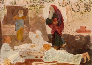 Tři poutníci navštěvující Abraham, polovina 19. století, 1965.