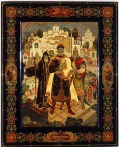 Yaroslav Vladimirovich řekl Moudrý (978-1054), Velký princ Kyjeva (Ukrajina) (Yaroslav The Wise). Práce Alexandra Morozova, lak (tempera na laku)