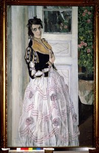 Obraz "Mladá španělská žena na balkóně" od Alexandra Jakovleviče Golovina (Alexander Golovin) (1863-1930) 1911 Státní ruské muzeum, Petrohrad od Aleksandr Jakovlevic Golovin