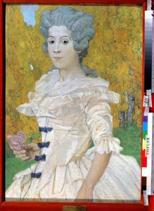 "Portrait de marquise"" Obraz Alexandra Jakovleviče Golovina (Alexandre Golovine) (1863-1930) 1908 Státní muzeum umění republiky Tatarstan, Kazaň od Aleksandr Jakovlevic Golovin
