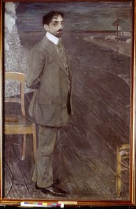 Portrét básníka Michaila Kuzmina (1875-1936) (Portrét básníka M. Kuzmina). Dílo Alexandra Jakovleviče Golovina (1863-1930), tempera a pastel na plátně od Aleksandr Jakovlevic Golovin