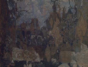 Scénografie k baletu Pták Ohnivák I. Stravinského, 1910