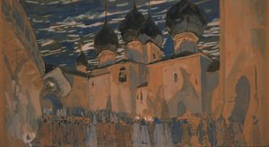 Scénický návrh k opeře Pskovská panna N. Rimského-Korsakova, 1901 od Aleksandr Jakovlevic Golovin