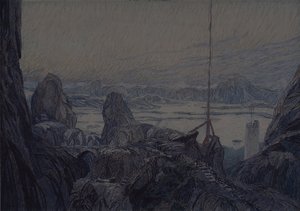 Scénografie k divadelní hře Dáma z moře od H. Ibsena, 1905 od Aleksandr Jakovlevic Golovin
