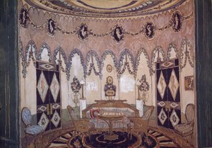 Scénografie k divadelní hře Dva bratři M. Lermontova, 1915 od Aleksandr Jakovlevic Golovin