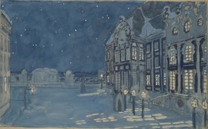 Zimní palác. Scénický návrh k opeře Ledový dům A. Koreščenka, 1901