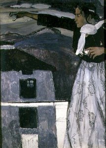 Žena v šedém (olej na plátně) od Aleksandr Jakovlevic Golovin