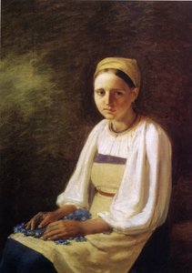 Selka s chrpami, 20. léta 19. století od Aleksei Gavrilovich Venetsianov