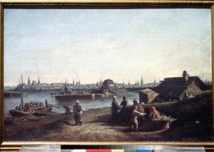 ""Pohled na město Kazaň na Volze v Rusku"" Obraz Alexeje Petroviče Bogolyubova (Bogoliubov nebo Bogoliubov) (1824-1896) 1861 Státní ruské muzeum, Petrohrad