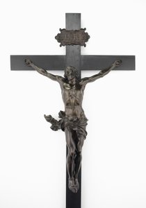 Krucifix, c.1646 (bronz, hruškové dřevo s ebonizací a mořením)
