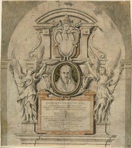 Návrh památníku papeže Řehoře XV. od Alessandro Algardi