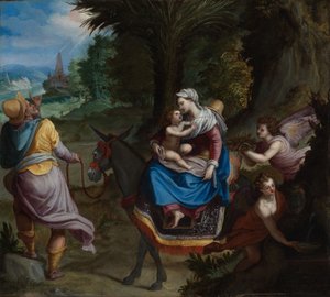 Útěk do Egypta od Alessandro Allori
