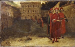 Luca Pitti italský bankéř, před svým palácem (Palazzo Pitti) od Alessandro Allori