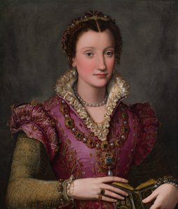 Portrét dámy, pravděpodobně Camilly Martelli de’Medici od Alessandro Allori