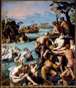 The Pearl Fishermen, cca 1570-1573 (olej na břidlici)