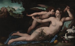 Venuše odzbrojuje Kupida od Alessandro Allori