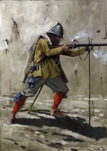 Tercio, plavidlo španělské pěchoty v letech 1534 až 1704. Kresba Alessandro Lonati od Alessandro Lonati