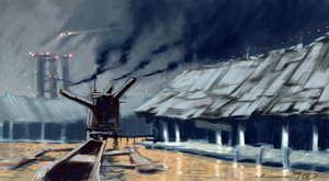 Očekávání: domy na kůlech (palafittes). Ilustrace Alesandro Lonati. 2010 od Alessandro Lonati