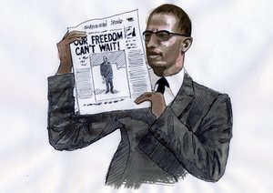Malcolm X (1925-1965) Afroamerický aktivista od Alessandro Lonati