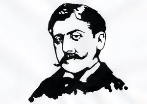 Marcel Proust (inkoust na papíře) od Alessandro Lonati