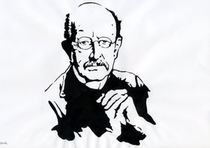 Max Planck , německý fyzik (Portrét německého fyzika Maxe Plancka (1868-1947)) od Alessandro Lonati