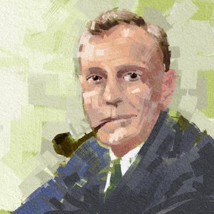 Portrét astronoma Edwina Hubbla, 2023 (ilustrace) od Alessandro Lonati