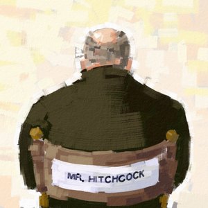Portrét režiséra Alfreda Hitchcocka, 2023 (ilustrace) od Alessandro Lonati