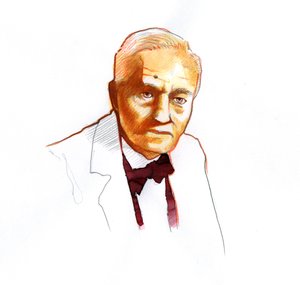 Portrét Alexandra Fleminga, skotského biologa (1881-1955) (Portrét skotského biologa, farmakologa a botanika Alexandra Fleminga) od Alessandro Lonati