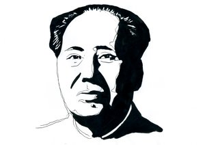 Kiinan kommunistisen vallankumouksellisen ja Kiinan kansantasavallan perustajan Mao Zedongin muotokuva od Alessandro Lonati