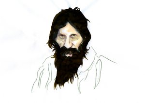 Muotokuva Grigori Jefimovitš Rasputinista (Rasputin od Alessandro Lonati