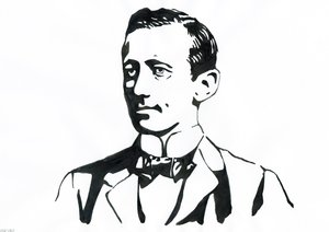 Guglielmo Marconin (1874-1937), italialaisen fyysikon, lennättimen keksijän muotokuva od Alessandro Lonati